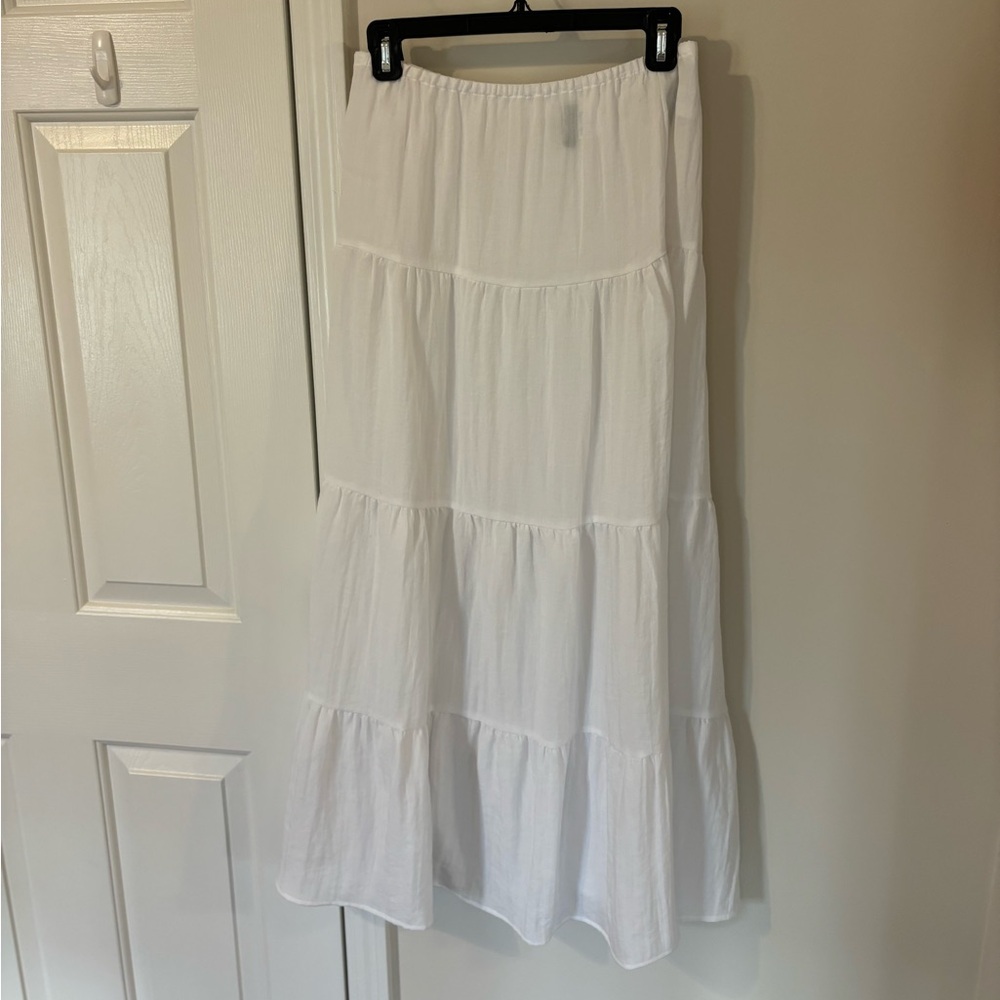 White boho maxi skirt H&M